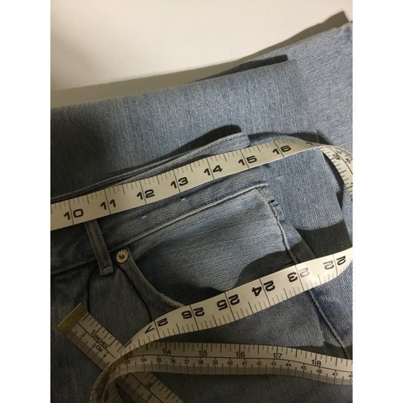 Express Super High Waisted Light Wash Ripped Straight Jeans Size 8 NWOT - Picture 9 of 10